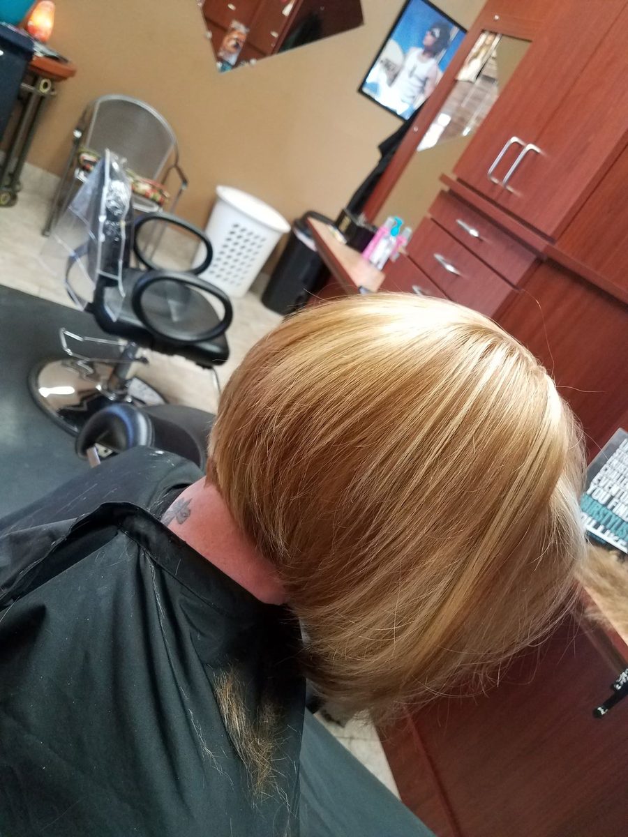Work by Angelique at AA'S Salon in Pahrump, Nevada
