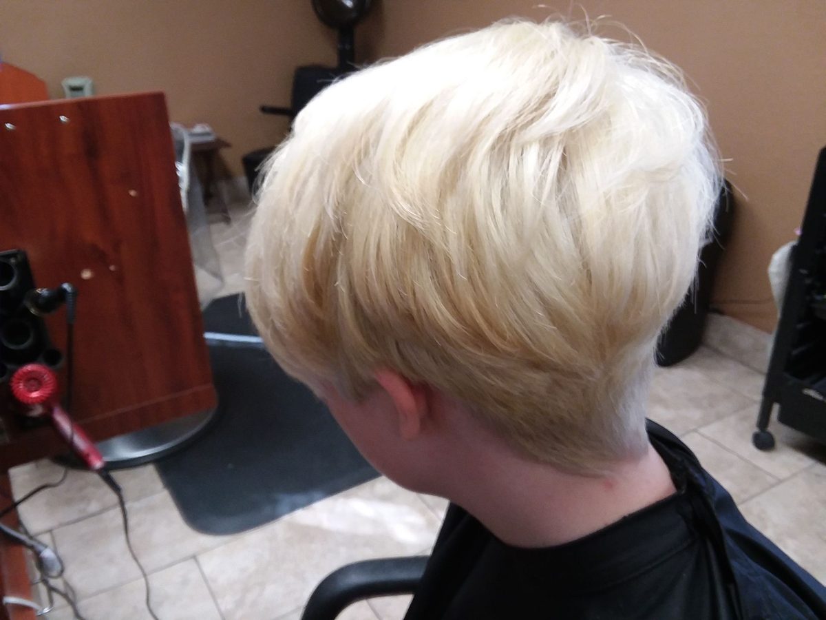 Work by Angel Harvey at AA'S Salon in Pahrump, Nevada