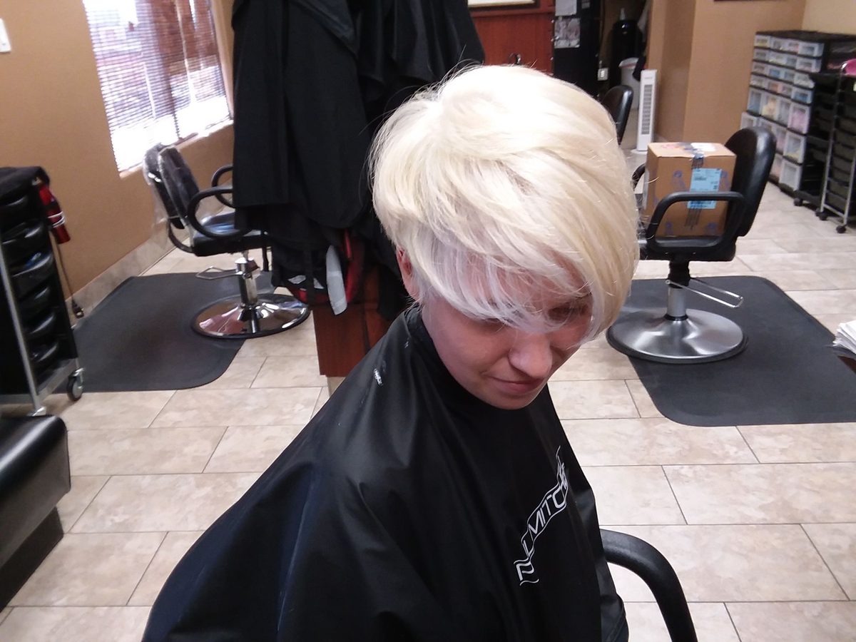 Work by Angel Harvey at AA'S Salon in Pahrump, Nevada